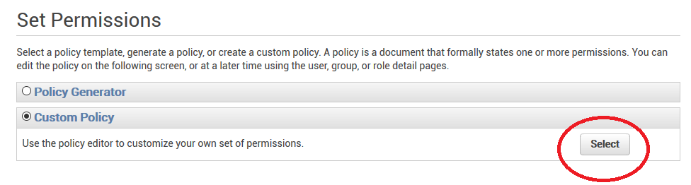 aws set permission