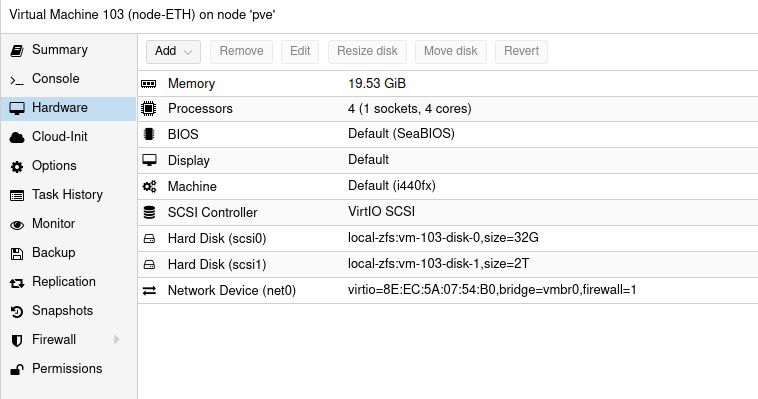 ETH node hardware